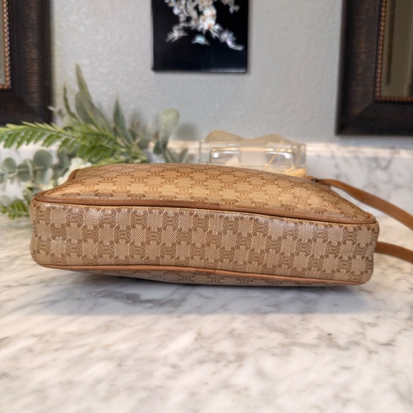 Celine Tan and Brown Monogram Clutch/Cosmetic Bag EUC - Picture 3 of 6
